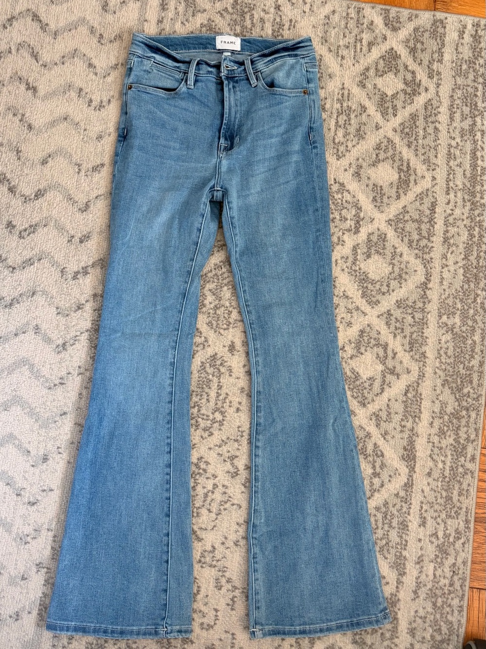 Frame Denim Medium Blue Flare Jeans